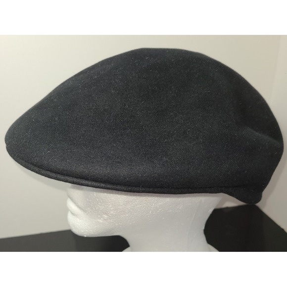The Unbranded Brand Other - Vintage Black XL Wool Felt  Cabby Black Newsboy Cap Hipster